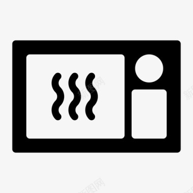 厨房用具微波炉电器烹饪图标图标