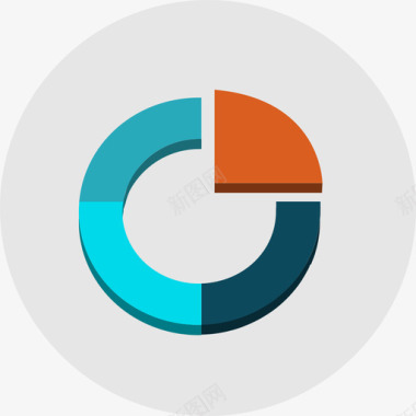 平面图矢量饼图图表圆形平面图图标图标