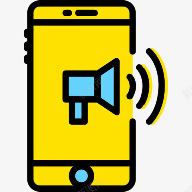 手机一直播图标智能手机营销11黄色图标图标