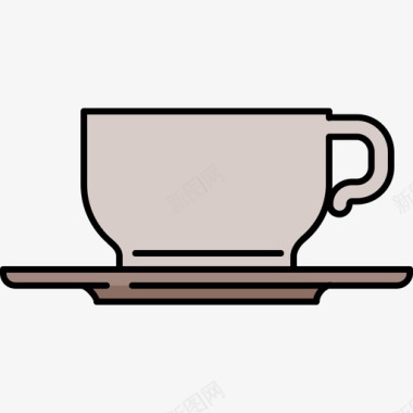 咖啡食品和饮料12彩色128px图标图标