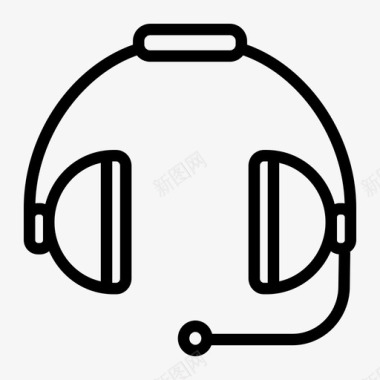 耳机麦克风音乐图标图标