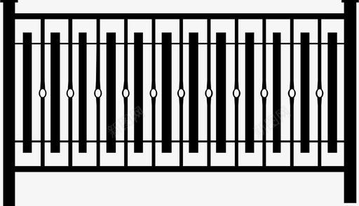 桥面栏杆围栏栅栏花园图标图标