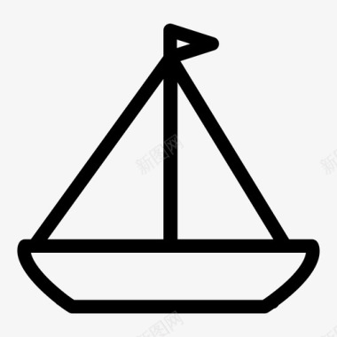 运动运输帆船假日海上图标图标