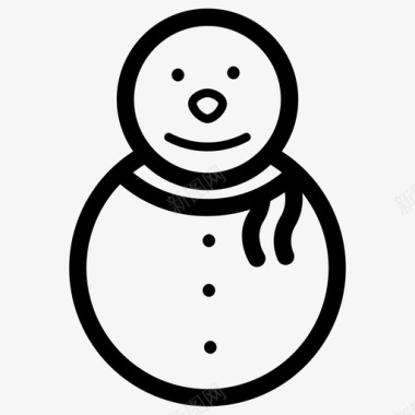 彩绘圣诞雪人雪人圣诞节冰冻图标图标