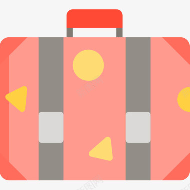 暑假辅导班行李箱暑假6件平的图标图标