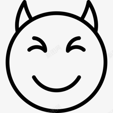 QQ表情图片魔鬼表情符号13线性图标图标