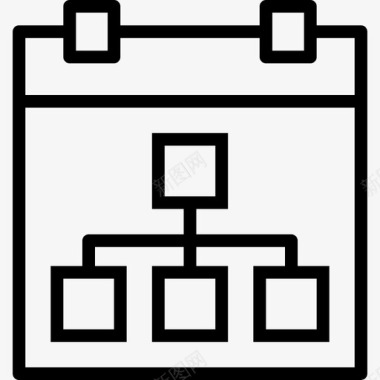 日历图标宝宝日历营销6线性图标图标