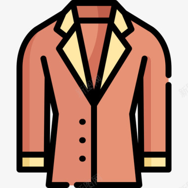 夹克服装风格线条颜色图标图标