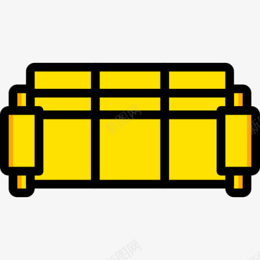 沙发5户黄色图标图标