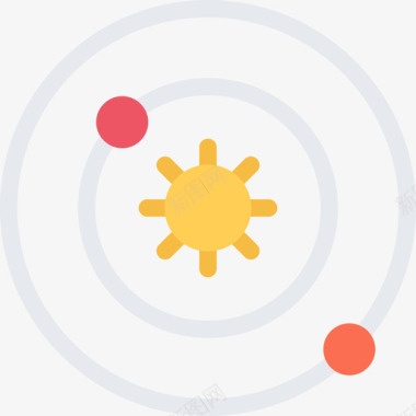 平面图矢量太阳系空间与科学3平面图图标图标