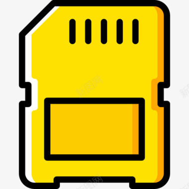 Sd卡tech4黄色图标图标