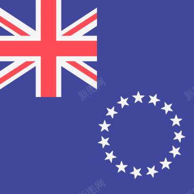 广场库克群岛国际旗帜4广场图标图标