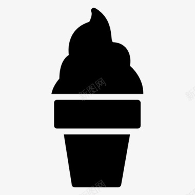 笑脸糖果冰淇淋筒杯筒甜点图标图标