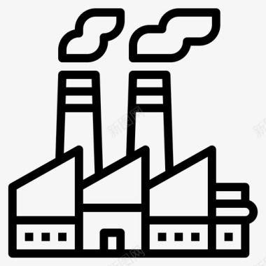 工业建筑核能工业建筑工厂图标图标