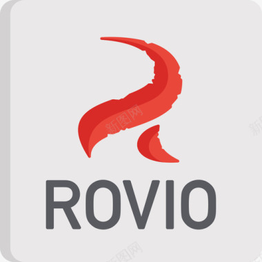 徽标Rovio视频游戏徽标扁平图标图标