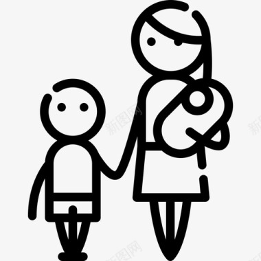 家庭母亲节4直系图标图标