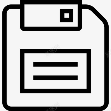 软盘软盘杂项8线性图标图标