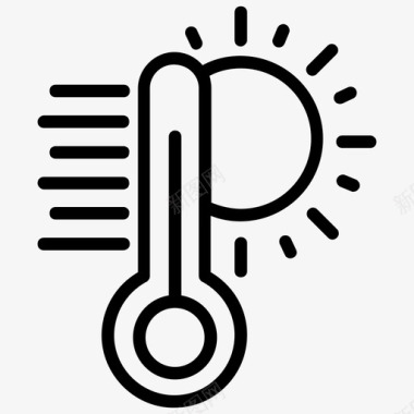 温度测量温度夏季温度测量图标图标