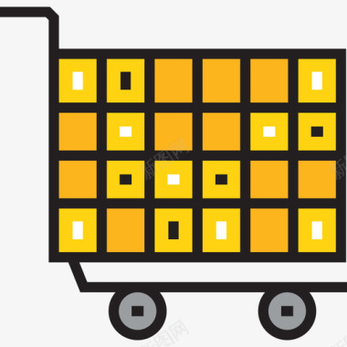 购物购物车购物中心13线性颜色图标图标