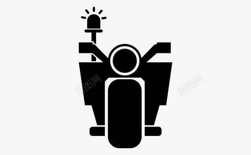 警用摩托车图标