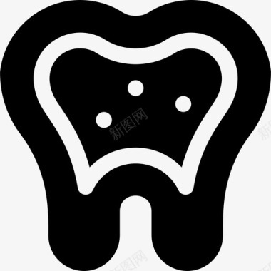 干净的牙齿牙齿牙科护理12填充图标图标