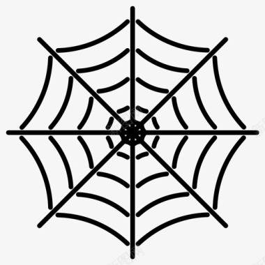 蜘蛛网昆虫万圣节图标集向量图标