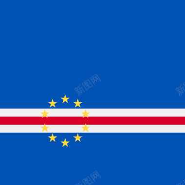 国家佛得角方形国家简单旗帜图标图标