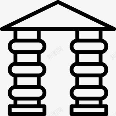 拱门素材拱门建筑5线性图标图标