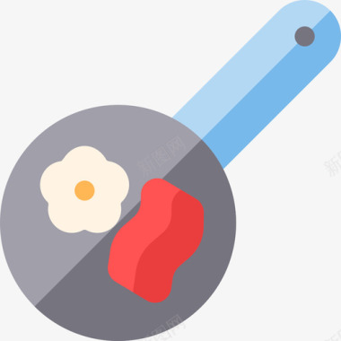 煎蛋早餐2平淡图标图标