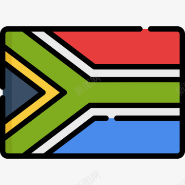 背景图南非非洲2线性颜色图标图标