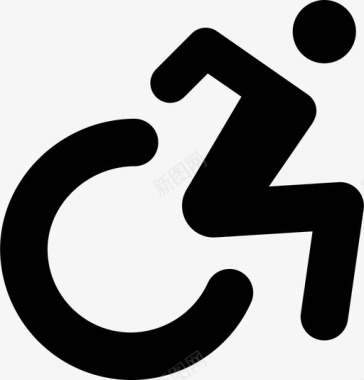 人道主义残疾人无障碍人士轮椅图标图标