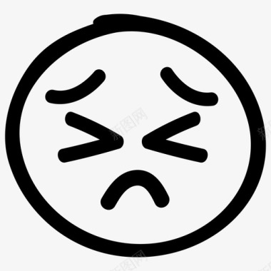 表情符号脸情绪悲伤图标图标