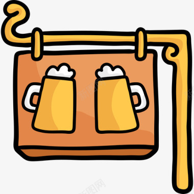啤酒节酒吧啤酒节11彩色图标图标