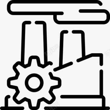 海报工厂素材工厂制造5线性图标图标