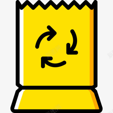 回收袋生态42黄色图标图标