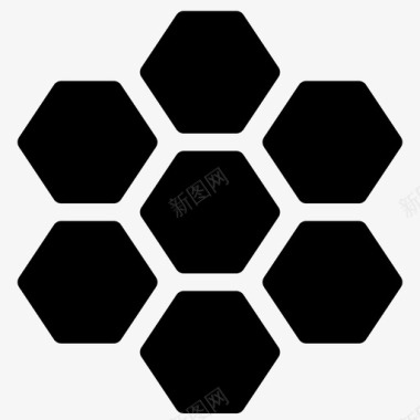 六边形地砖图案蜂巢蜜蜂六边形图标图标