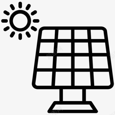 太阳能板太阳能板光伏板太阳能图标图标