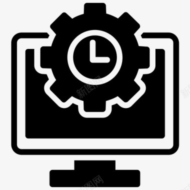 时间管理计算机项目规划图标图标
