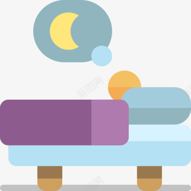 睡眠日常日常事物动作3平淡图标图标