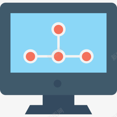 设计项目监视器项目管理5扁平图标图标