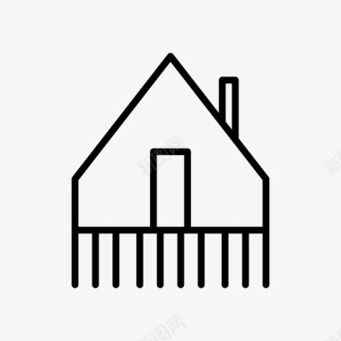 木屋建筑物住宅图标图标