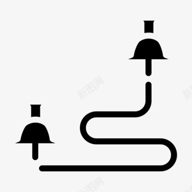 地铁路线矢量pin位置地图图标图标