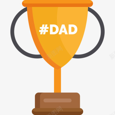 父亲与儿子奖杯父亲节平装图标图标