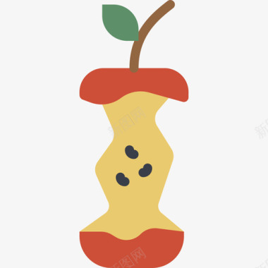 苹果美食5扁平图标图标