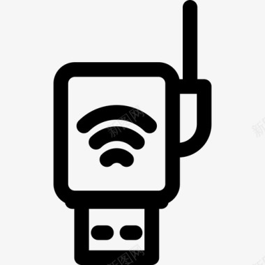 物联网展架Wifi物联网5线性图标图标