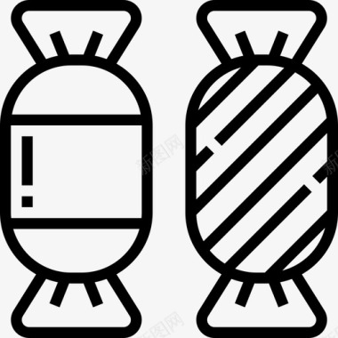 祥云糖果糖果糖果和糖果直线型图标图标