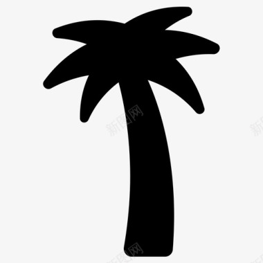 棕榈树椰子树植物树图标图标