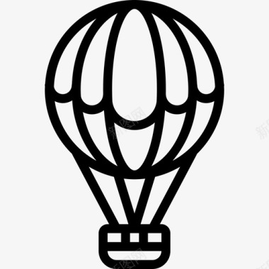 热气球休闲16直线型图标图标