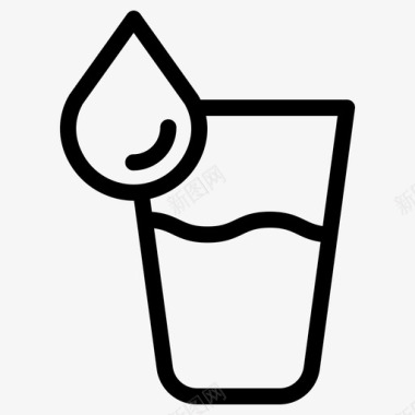 水杯子饮用水图标图标