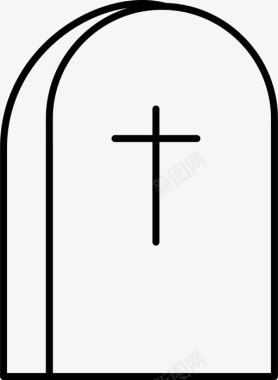 坟墓墓地裂缝图标图标
